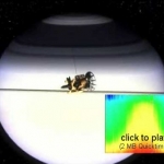Animation et transcription sonore de la rencontre entre Cassini - Huygens et cette averse de grêle interplanétaire. Cliquez sur le lien du crédit pour y accéder (2 M°)