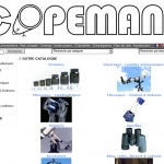 Page d'accueil de la boutique en ligne Scopemania