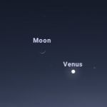 Vénus en bas et à droite de la Lune le dimanche 2 mars 2025